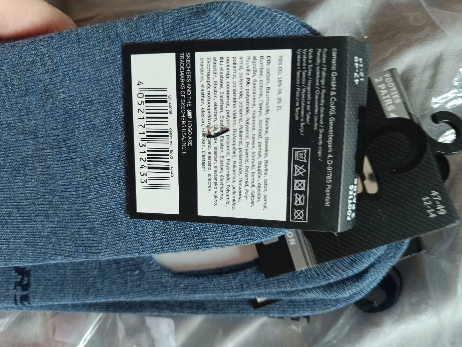 🧦 LOT OF 6 PAIRS OF INVISIBLE SKECHERS MEN'S SOCKS (SIZE 47-49 / XL) - NEW UNWORN 👟✨ – photo 4